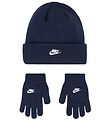 Nike Mössa/Handskar - Stickad - Obsidian