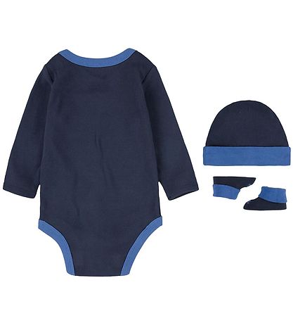 Nike Gift Box - Booties/Beanie/Bodysuit l/s- Midnight Navy/Blue