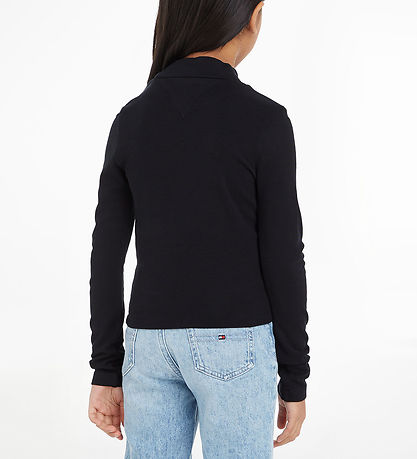 Tommy Hilfiger Blouse - Stripe Mock - Black w. Stripes