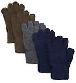 CeLaVi Handskar - Ull/Nylon - 5-pack - Sea Turtle/Marinblå/Grey