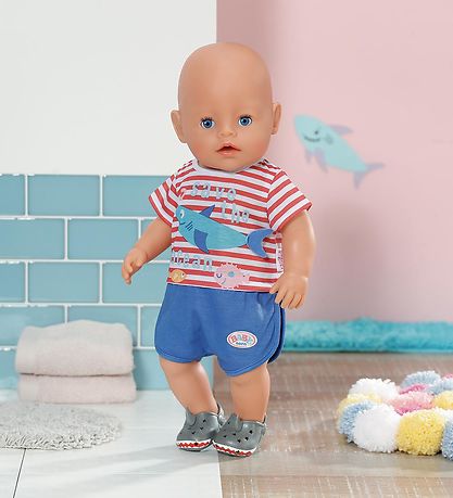 Baby Born 인형 옷 - 잠옷 포함 신발 - 파란색