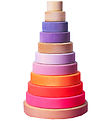 Grimms Stacking Tower - Wood - Large - Neon Pink