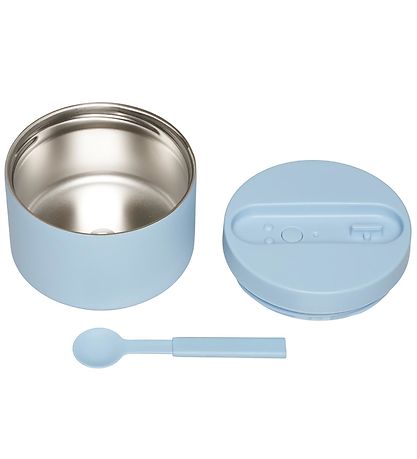 Design Letters Lunchbox w. Spoon - Thermal - Little - Light Blue