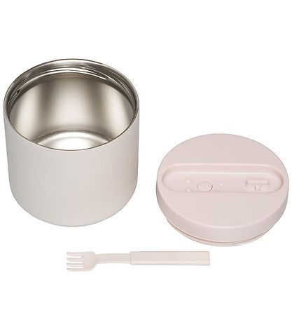 Design Letters Lunchbox w. Fork - Thermal - Large - Pastel Beige