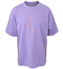 Hound Stuttermabolur - Oversized - Lilac M. Prentað