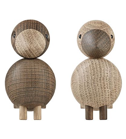 Kay Bojesen Wooden figures - Turtle doves - 9 cm - Eg/Smoked Oak