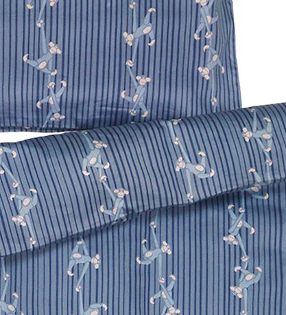 Kay Bojesen Bedding - Baby - Blue w. Monkeys