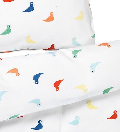 Kay Bojesen Beddengoed - Junior - Wit/Multicolour m. Zangvogels