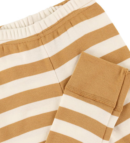 Katvig Leggings - Caramel/White Striped