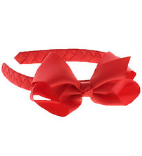 By Stær Hairband - Classic Large Bow - Poppy red