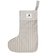 Pine Cone Kerstsok - Grandma's Christmas Sock - Beige Stripe