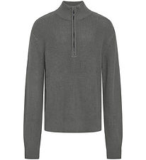 Grunt Blússa - Prjónað - Durbuy - Light Grey