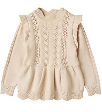 Fliink Blouse - Knitted - Viscose - Alilly Peplum - Sandshell