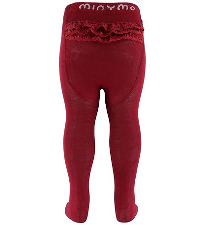 Minymo Tights w. Lace - Rio Ed