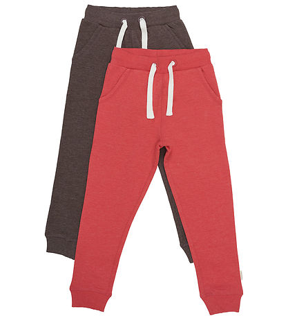 Minymo Joggebukser - 2-pack - Tomatpuré