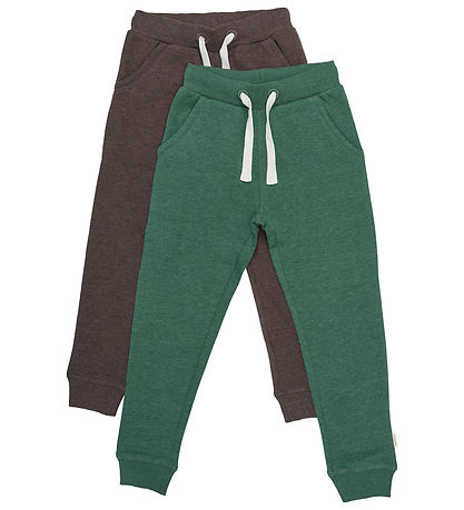 Minymo Joggebukser - 2-pack - Hunter Green