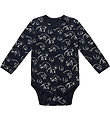 Petit by Sofie Schnoor Bodysuit L/æ - Dark Blue w. Wolves