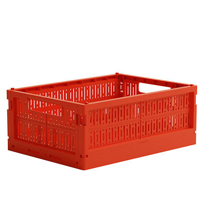 Made Crate Klappbox - Midi - 33x24x13 cm - So leuchtendes Rot
