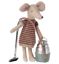 Maileg Doll Accessories - Vacuum cleaner - Mouse - Chrome/Dusty 