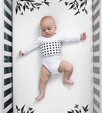 Nanit Bed Sheet - 70x132 cm - Smart Sheet - White/Black