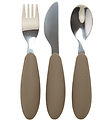 BIBS Barna hnífapör - 3 Pakki - Dark Oak