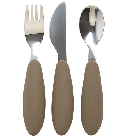 BIBS Barna hnífapör - 3 Pakki - Dark Oak