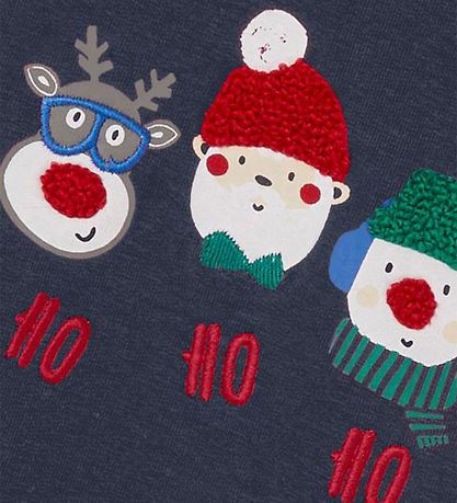 Name It Bluse - NbnRuby - Dark Sapphire m. Weihnachtstier