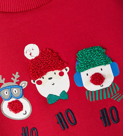 Name It Sweatshirt - NbnRuby - Jester Red w. Christmas Animals
