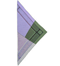 Lala Berlin Trefill - 162x85 - Þríhyrningur Trinity Patchwork - 