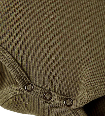Name It Romper l/s - Noos - Rib - NbmKab - Dusty Olive