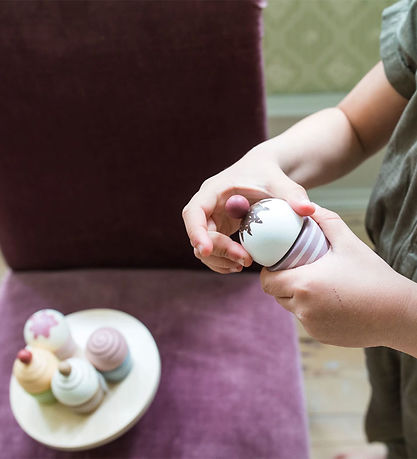 MaMaMeMo Leikfangamatur - Cupcakes Á kökudiski - Tré