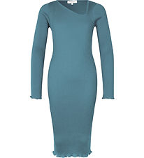 Rosemunde Kjóll - Rib - Paris Blue