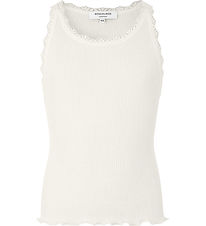 Rosemunde Efst - Silki/Bómull - Nýtt White M. Blúnda