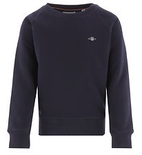 GANT Peysa - Shield - Evening Blue