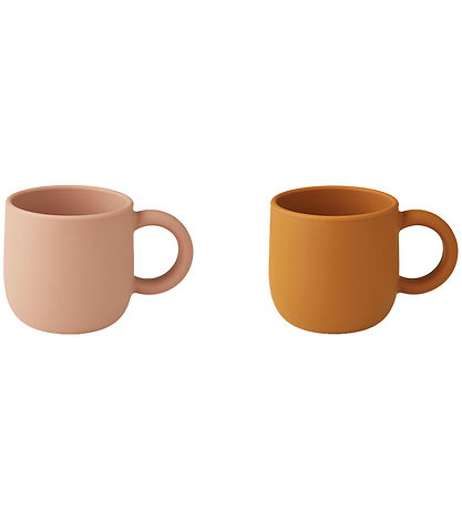 Liewood Cups - Silicone - 2-Pack - Merce - Mustard/Dark Rose M