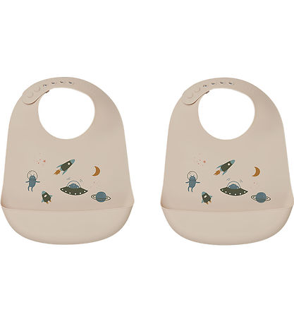 Liewood Bibs - Silicone - 2-Pack - Tilda - Space Multi Mix