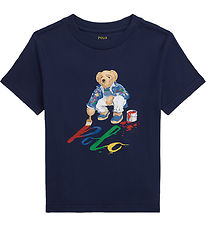 Polo Ralph Lauren Stuttermabolur - Dökkblátt M. Bangsi