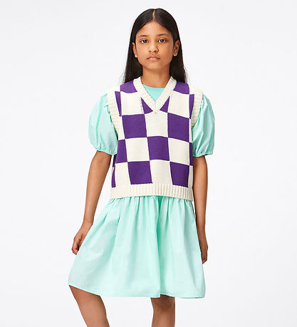 Molo Waistcoat - Knitted - Gitta - Purple Shell Check
