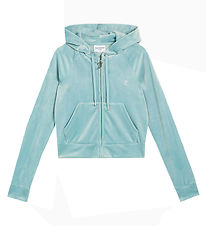 Juicy Couture Cardigan - Cropped - Madison - Velour - Blue Surf 