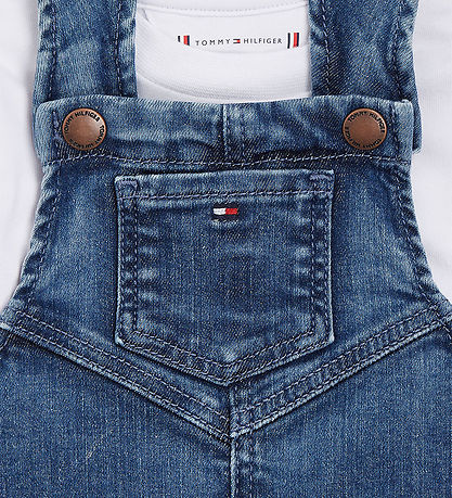 Tommy Hilfiger Set - Blouse/Overalls - Baby Denim Dungaree - The