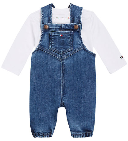 Tommy Hilfiger Set - Blouse/Overalls - Baby Denim Dungaree - The