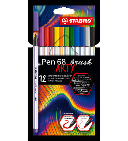 Stabilo Markers - Pen 68 Brush Arty - 12 pcs - Multicolour