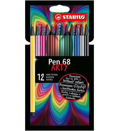 Stabilo Tússlitir - Pen 68 Arty - 12 Stk. - Marglitað