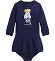 Polo Ralph Lauren Dress w. Bloomers - Navy w. Soft Toy