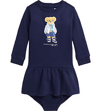 Polo Ralph Lauren Kjóll M. Bloomers - Dökkblátt M. Bangsi