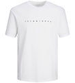 Jack & Jones Stuttermabolur - JjEstar - Noos - White