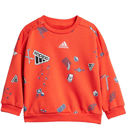 adidas Performance Sweat Set - I Bluv Jogger - Red/Black