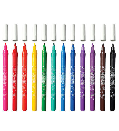 Ooly Markers w. Fruit scent - 12 pcs - Yummy+ Yummy+