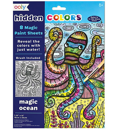 Feuilles de coloriage magiques Ooly - Couleurs cachées - 8 pces 
