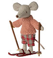 Maileg Mouse - 13 cm - Big Sister w. Ski